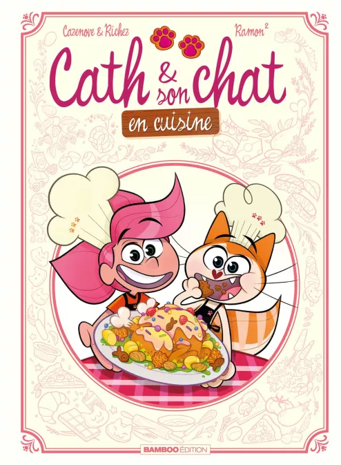 Cath et son chat en cuisine